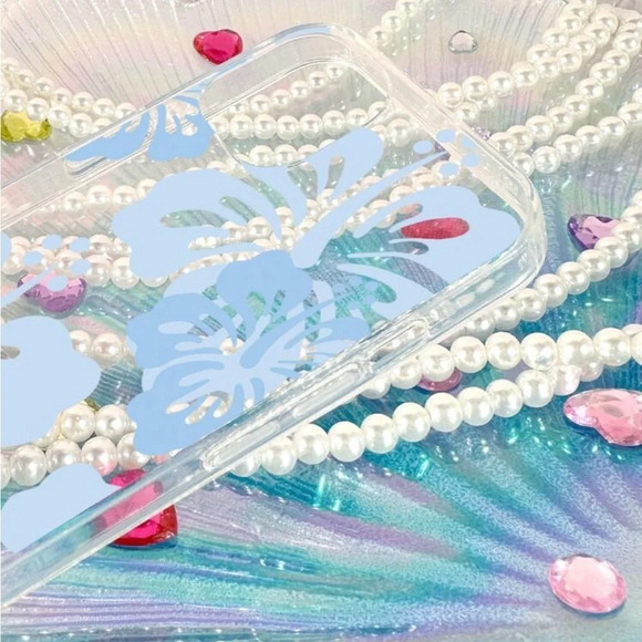 ⚠️Clearance iPhone 14/Pro/Pro Max Blue Floral Phone Case - Picture 3 of 3